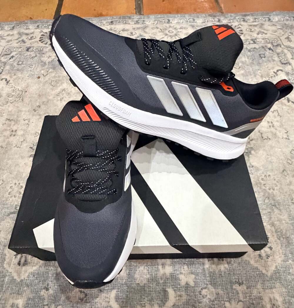 Adidas Men's Runfalcon 5 TR Running Shoes Core Black/Silver Metallic/Carbon